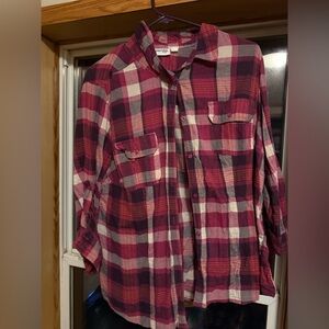 Women’s St. John’s Bay plaid shirt